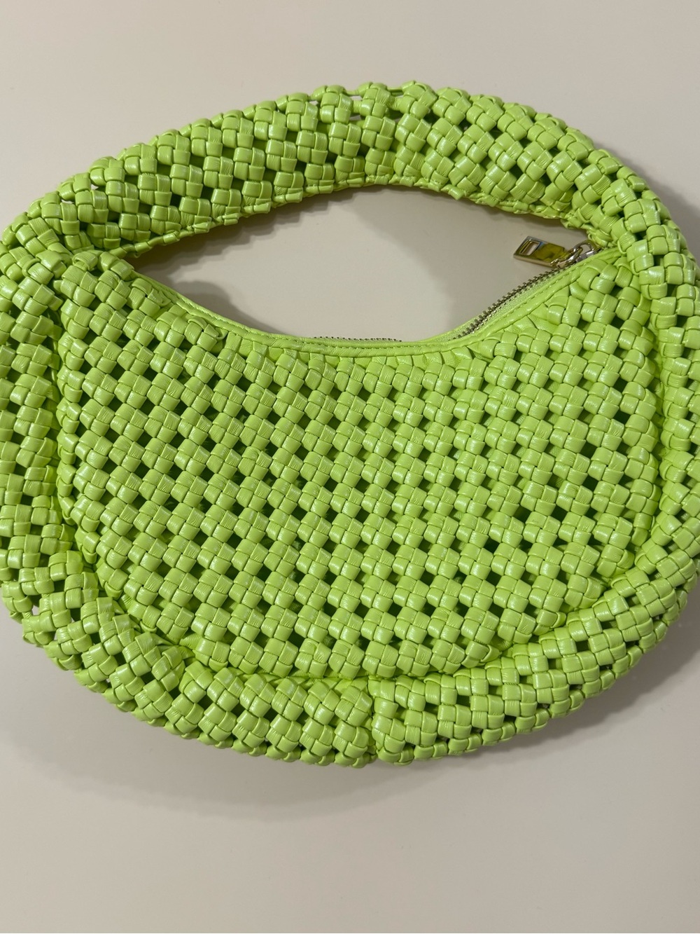 Woven Bag in Lime Green